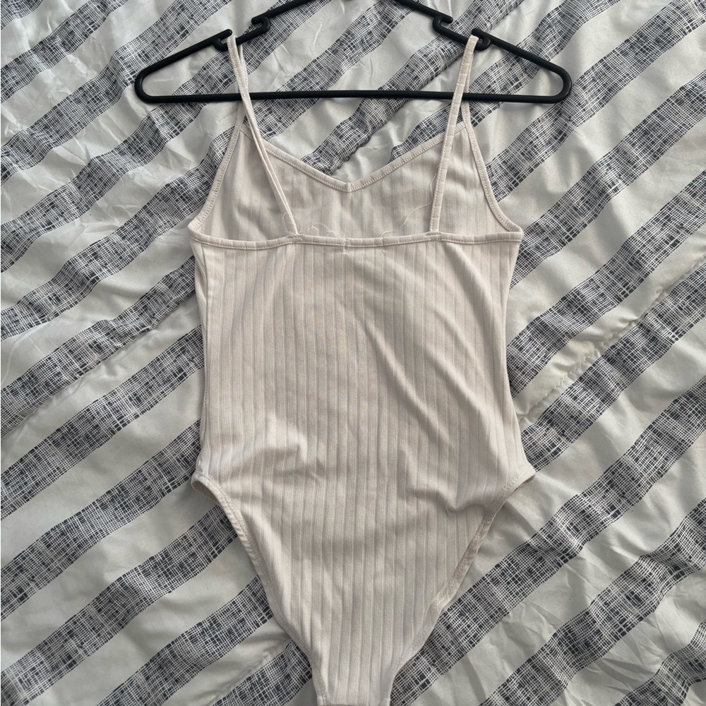 Cream Ribbed Bodysuit - Picture 2 of 2